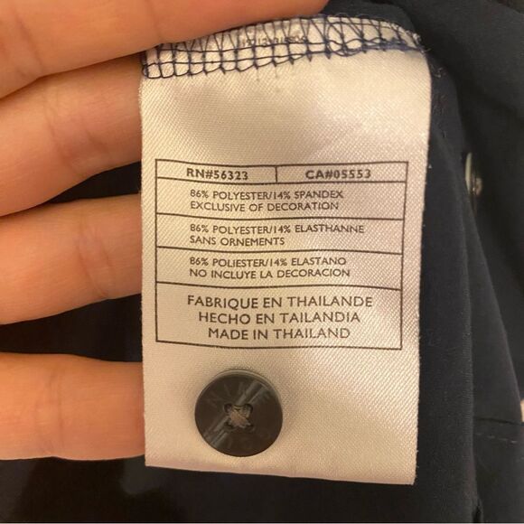 Nike Golf Dri-FIT navy blue button up short sleeve men’s shirt top lightweight L - Picture 5 of 8